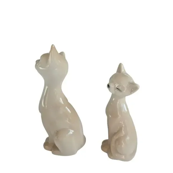 Vintage Otagiri Siamese Cat Figurines Set of 2 Mid Century Made In Japan 1950's - Picture 4 of 8